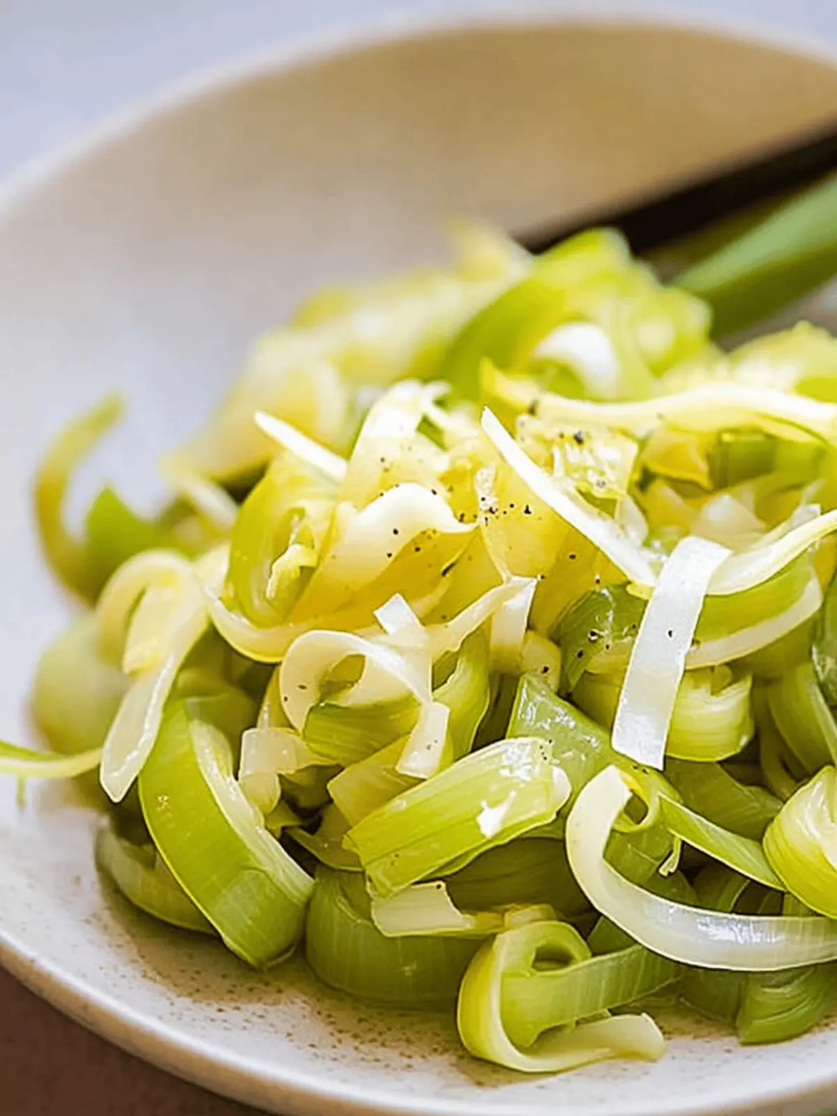 Easy Buttered Sautéed Leeks