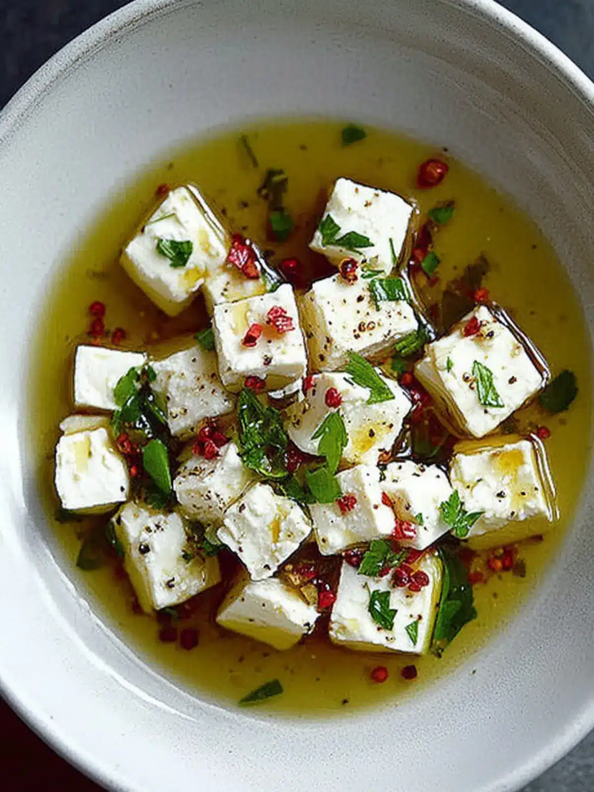 Delicious Marinated Feta with Herbs and Peppercorns Magic 2 Marinated Feta With Herbs and Peppercorns