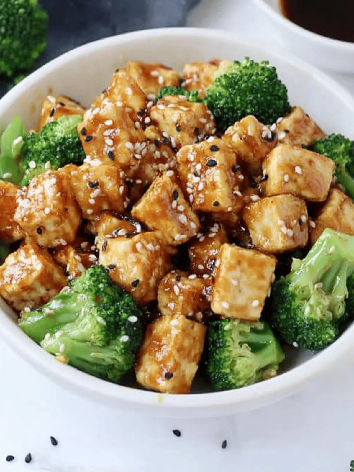 Sesame Tofu with Broccoli
