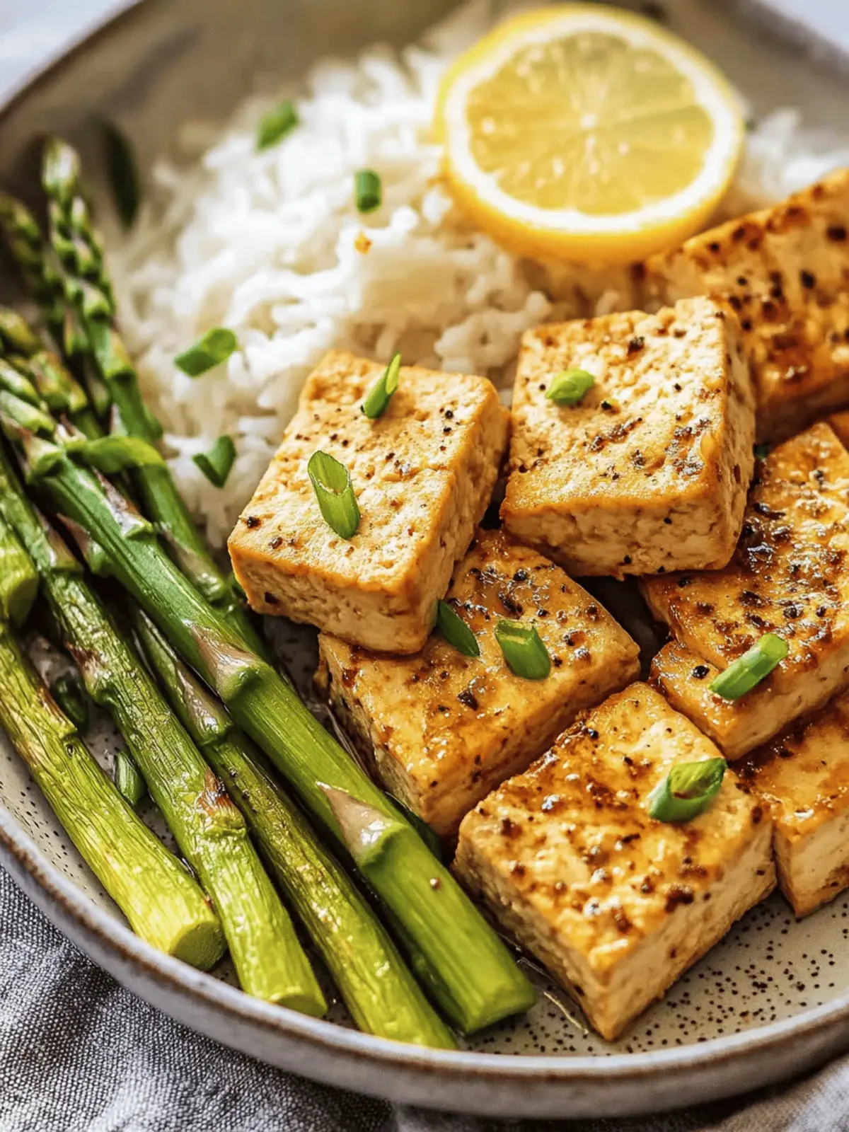 Lemon Pepper Tofu and Asparagus: Quick Vegan Wonder Dish 2 Lemon Pepper Tofu and Asparagus