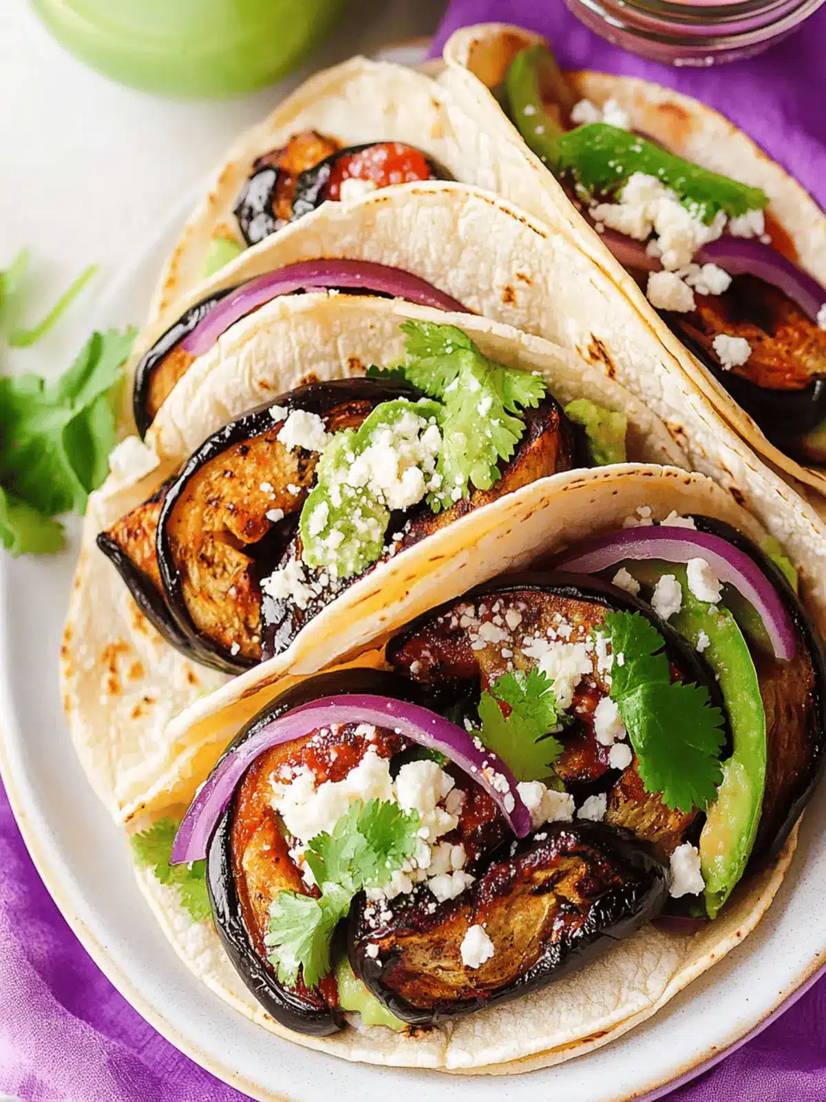 Air Fryer Eggplant Tacos