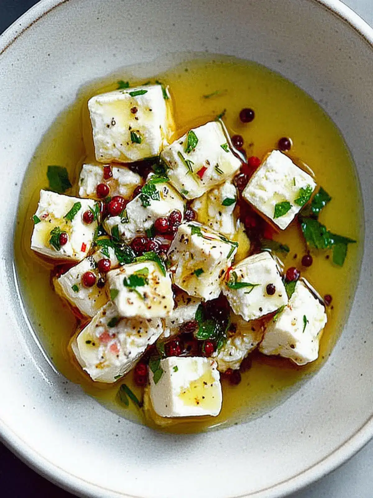 Delicious Marinated Feta with Herbs and Peppercorns Magic 3 Marinated Feta With Herbs and Peppercorns