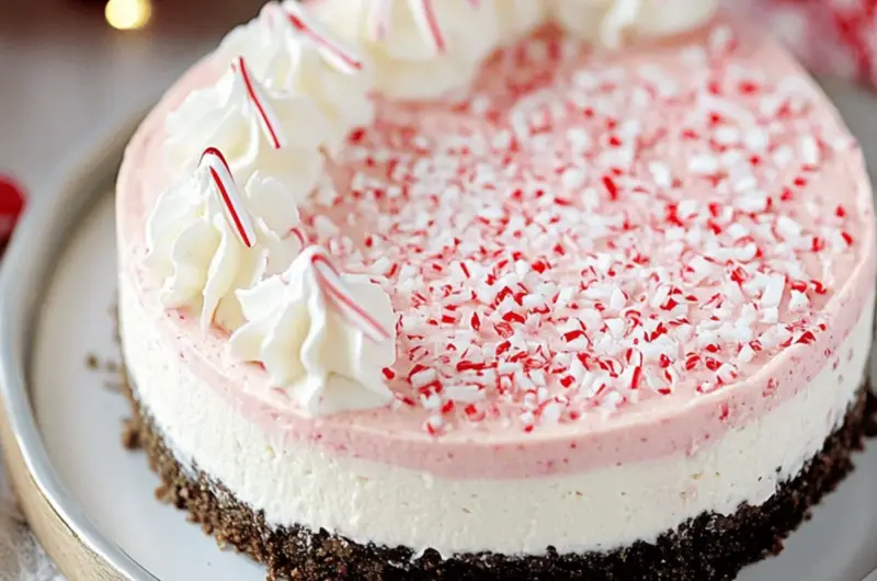 Candy Cane Holiday Cheesecake