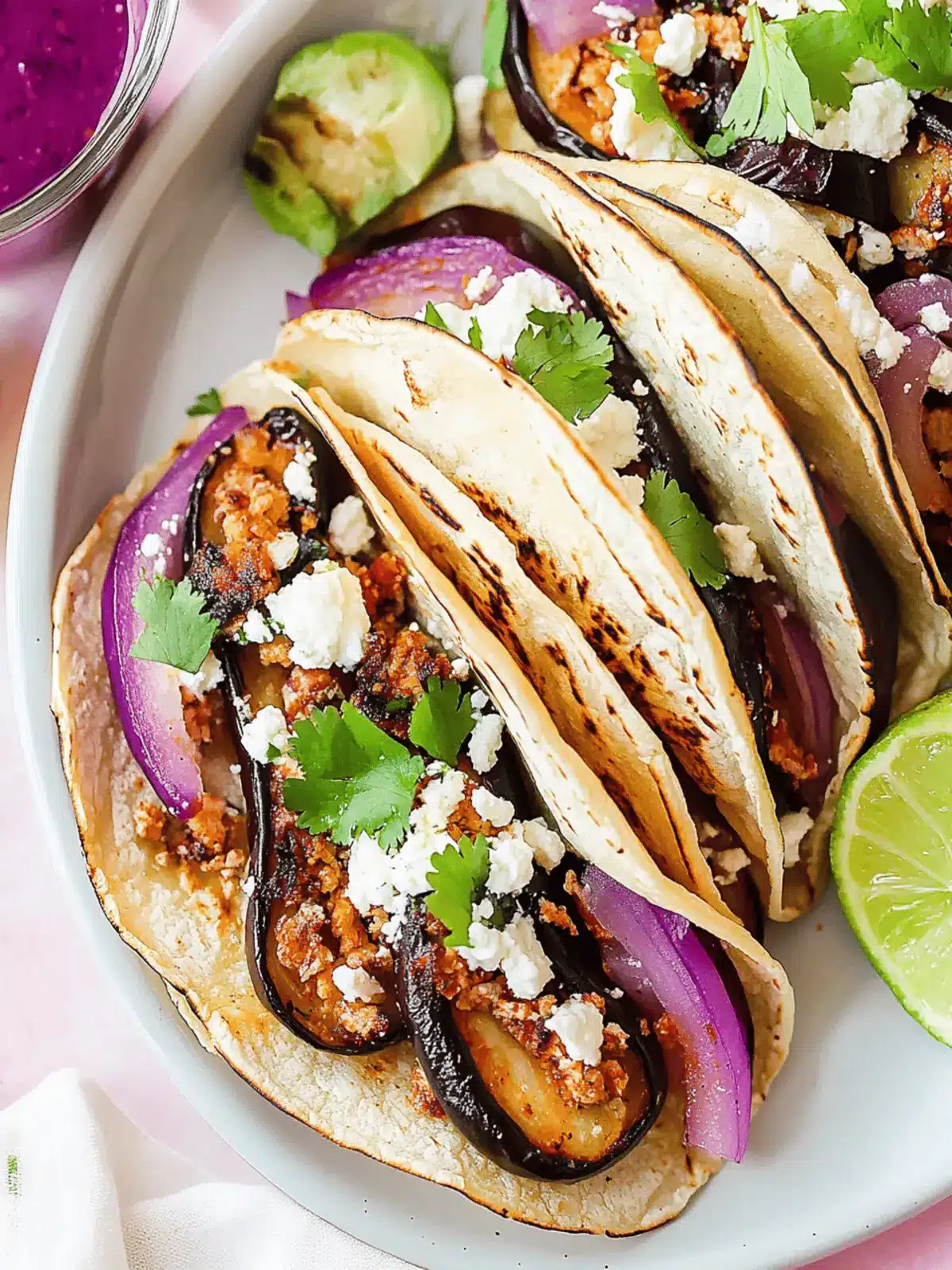 Air Fryer Eggplant Tacos