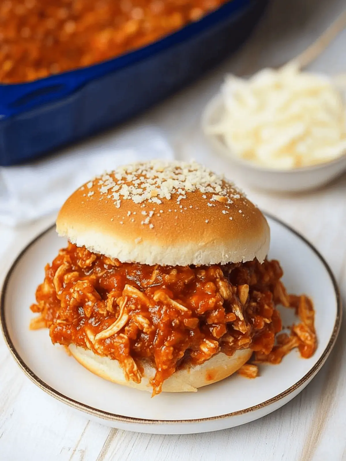 Chicken Parmesan Sloppy Joes