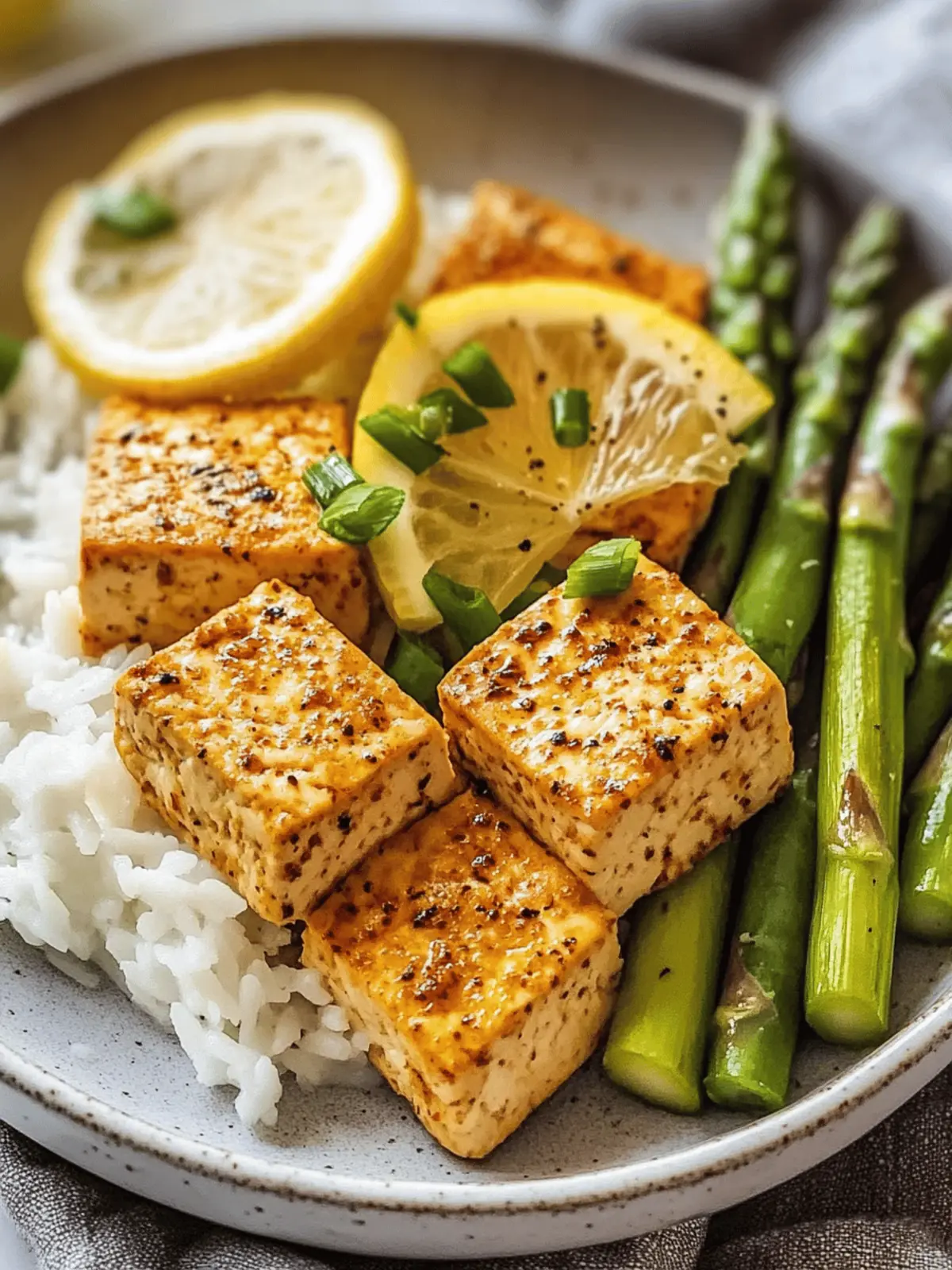 Lemon Pepper Tofu and Asparagus: Quick Vegan Wonder Dish 4 Lemon Pepper Tofu and Asparagus