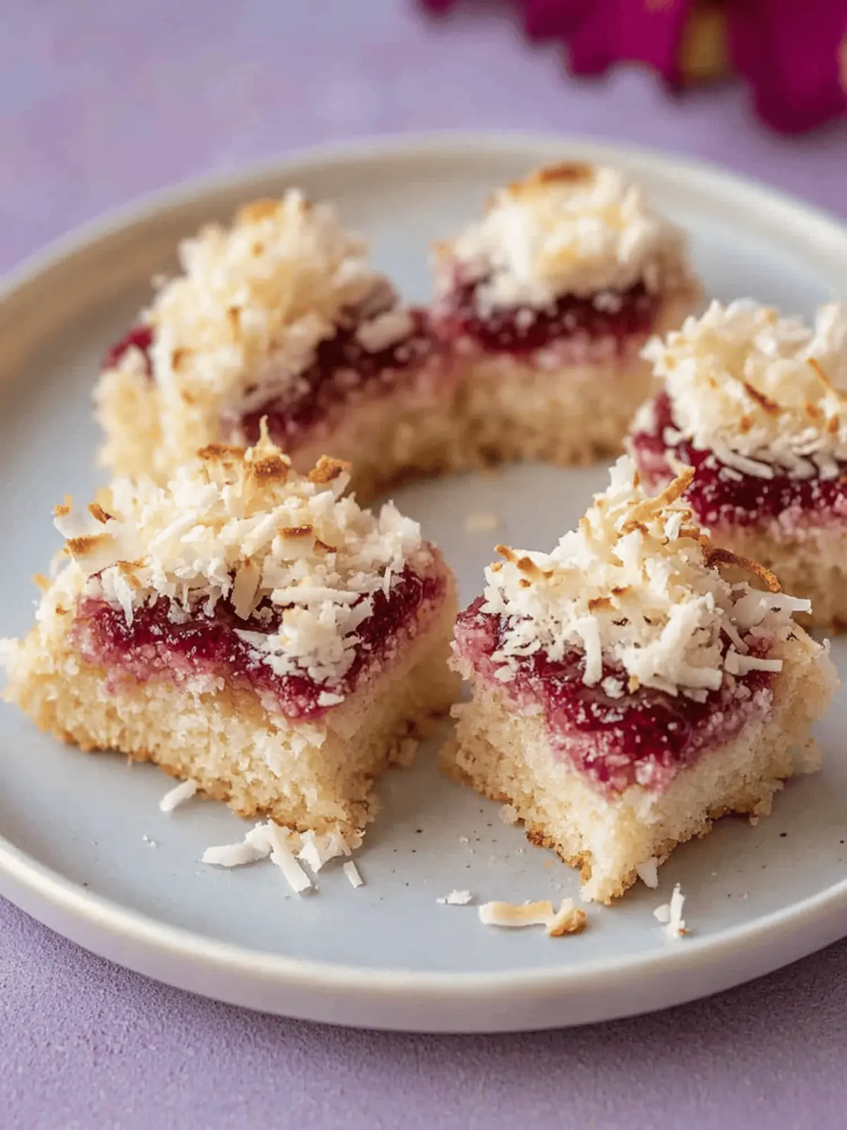 Coconut Jam Slice