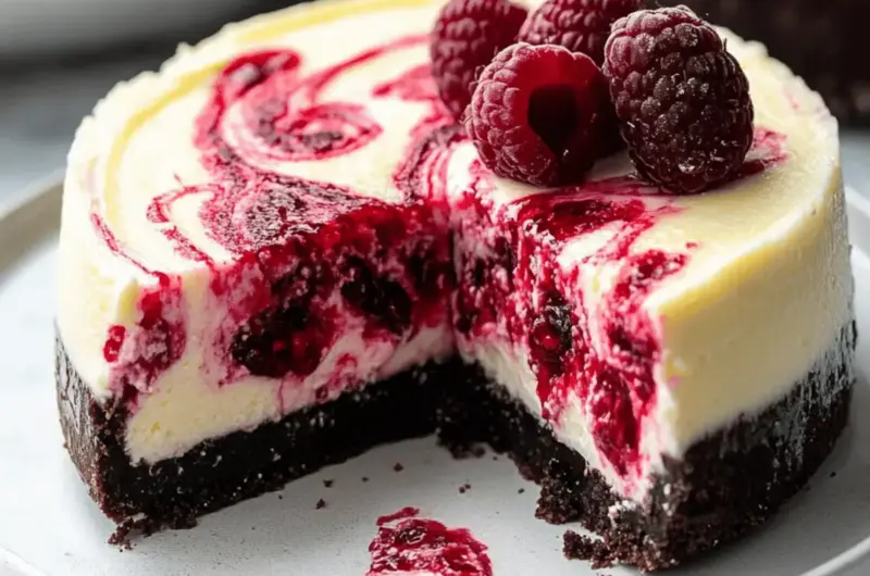 White Chocolate Raspberry Cheesecake