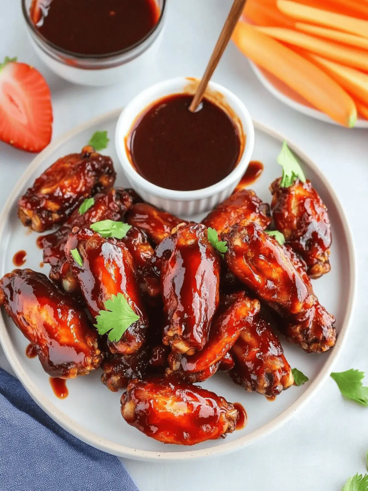 Strawberry Barbecue Hot Wings