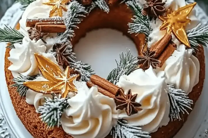 Spiced Gingerbread Wreath Cake