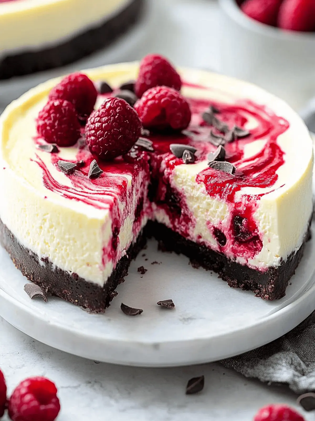 Decadent White Chocolate Raspberry Cheesecake Bliss 2 White Chocolate Raspberry Cheesecake