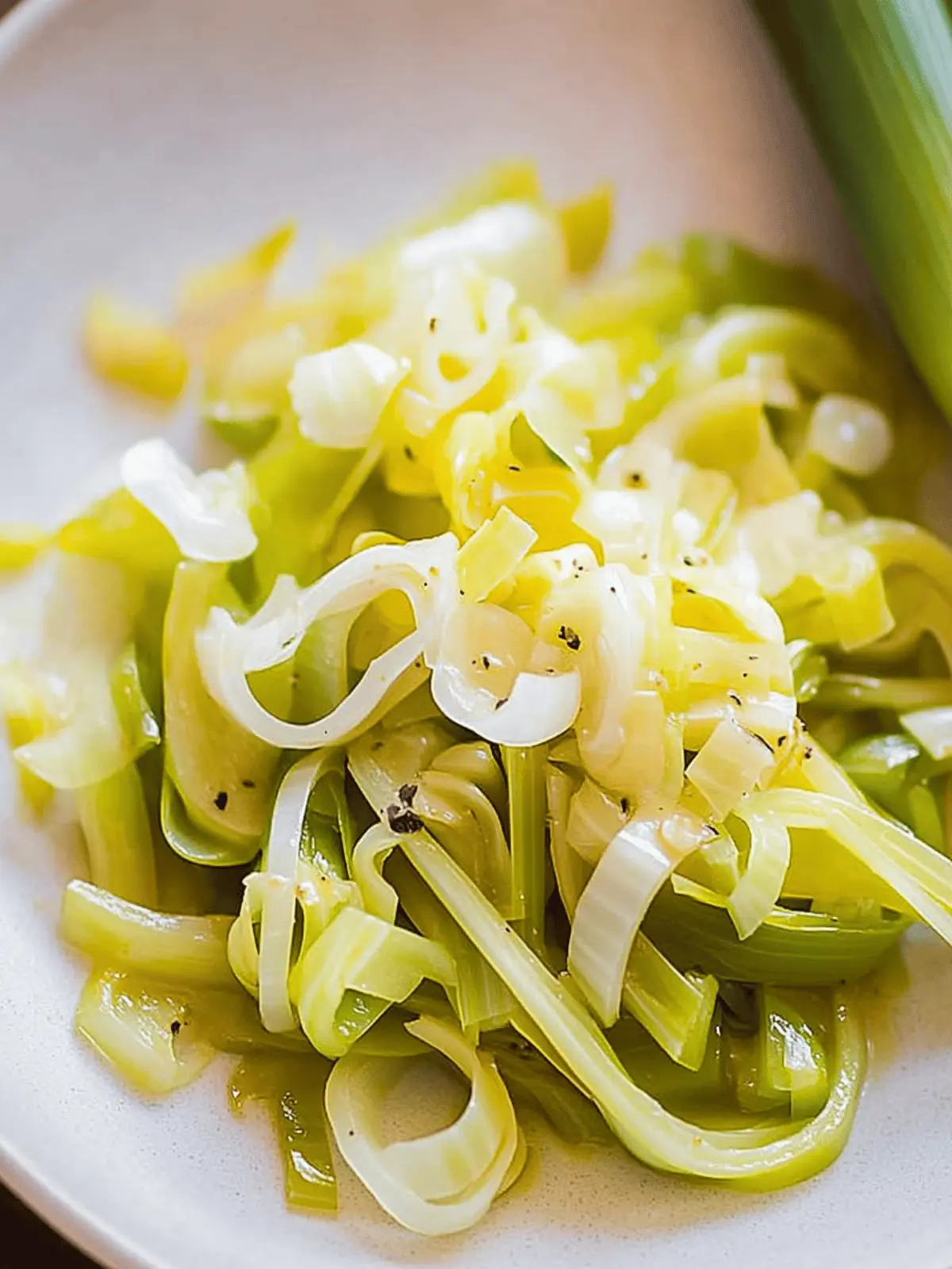 Easy Buttered Sautéed Leeks