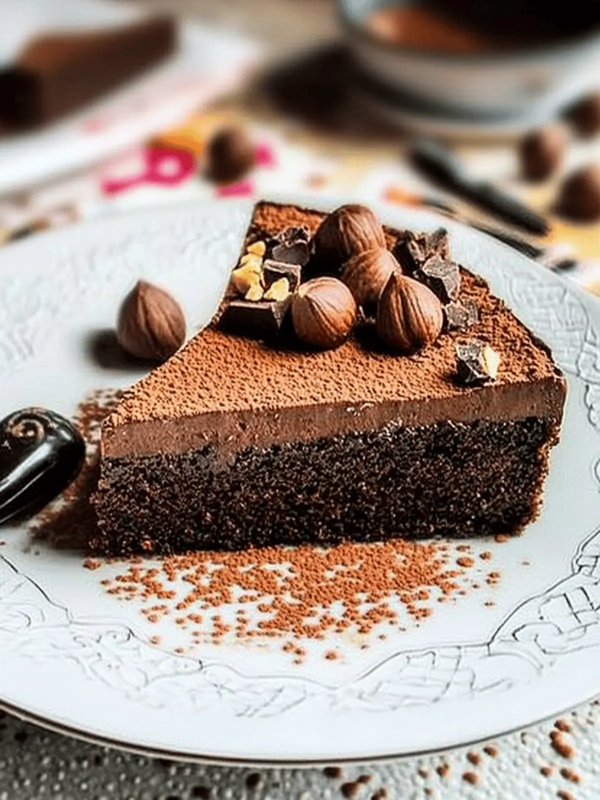 Vegan Hazelnut Flourless Chocolate Cake
