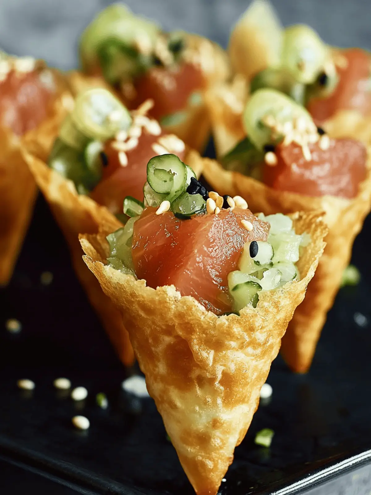 Crispy Sushi Wonton Cones That Wow Your Taste Buds 4 Sushi Wonton Cones