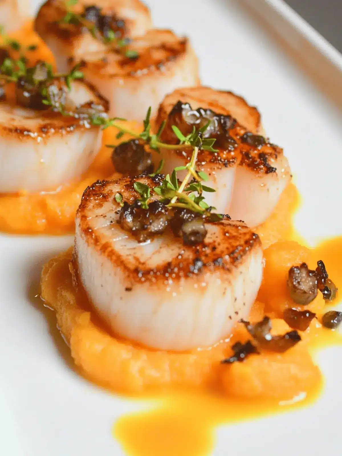 Seared Scallops with Butternut Squash Purée for Cozy Nights 4 Seared Scallops with Butternut Squash Purée
