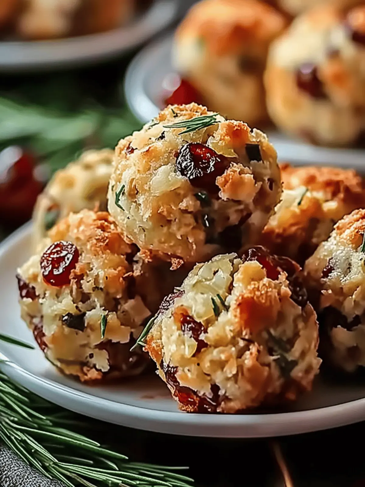 Cranberry & Turkey Stuffing Balls