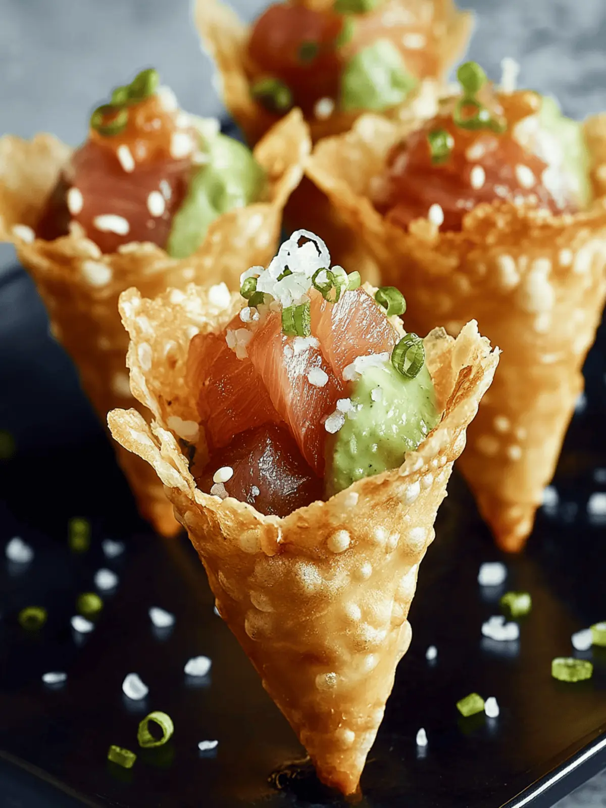 Crispy Sushi Wonton Cones That Wow Your Taste Buds 3 Sushi Wonton Cones
