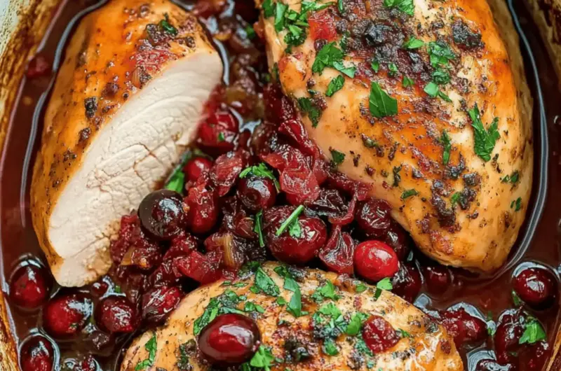 Roast Turkey Breast with Saucy Cranberry Sauce