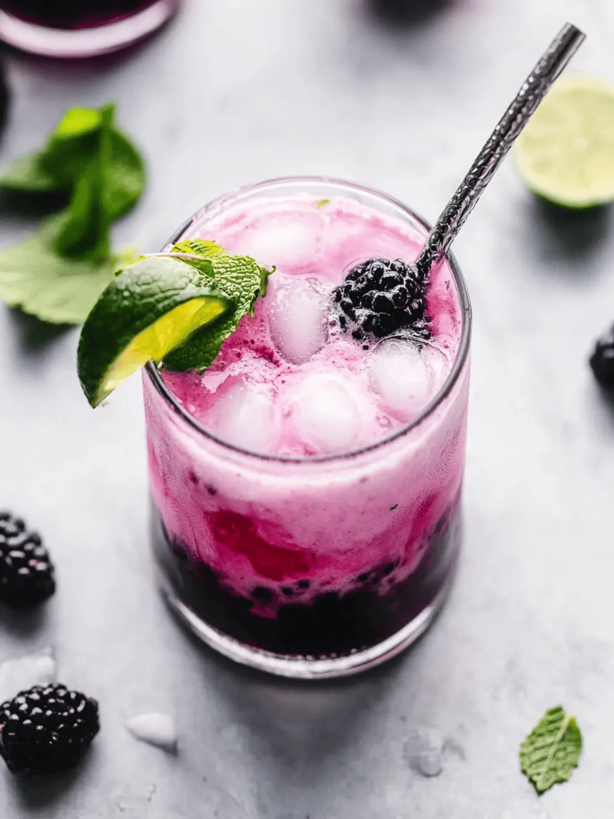 Creamy Blackberry Coconut Mojito