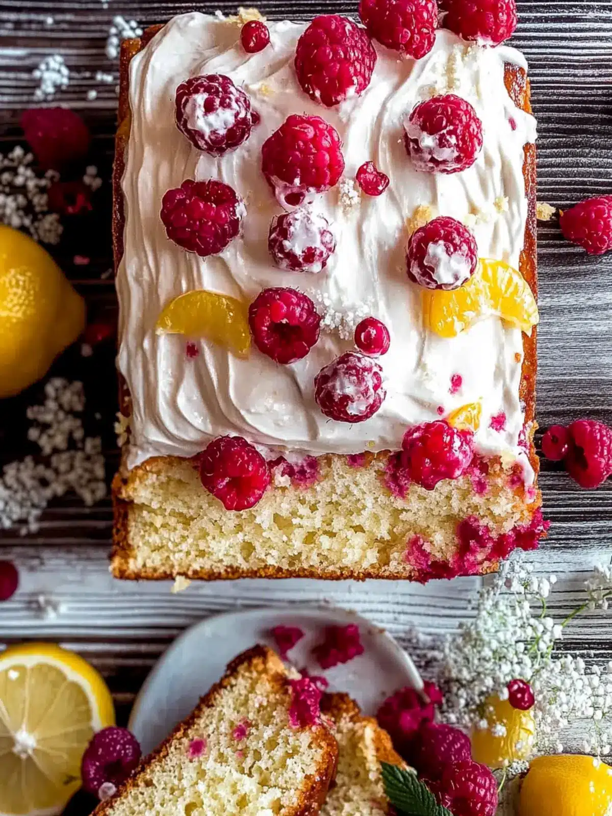 Gluten-Free Lemon and Raspberry Loaf Cake