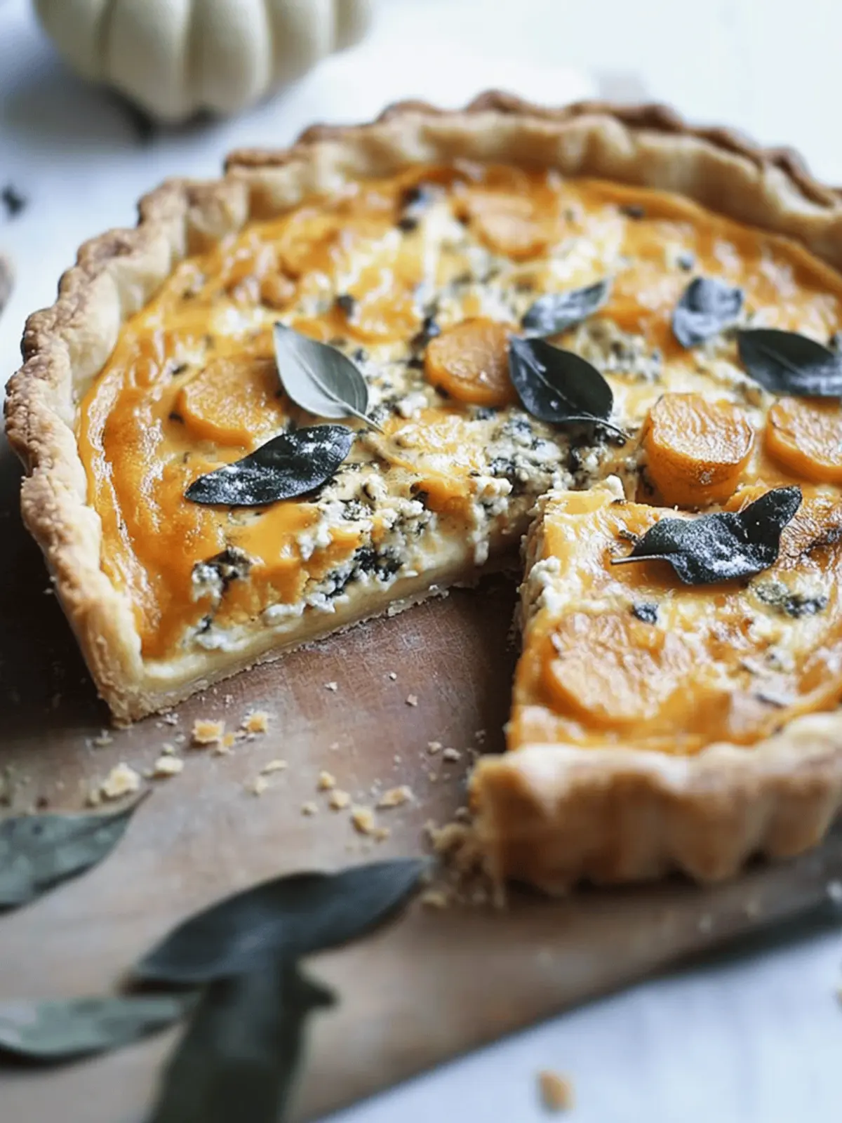 Deliciously Creamy Pumpkin & Gorgonzola Quiche Recipe 4 Pumpkin & Gorgonzola Quiche