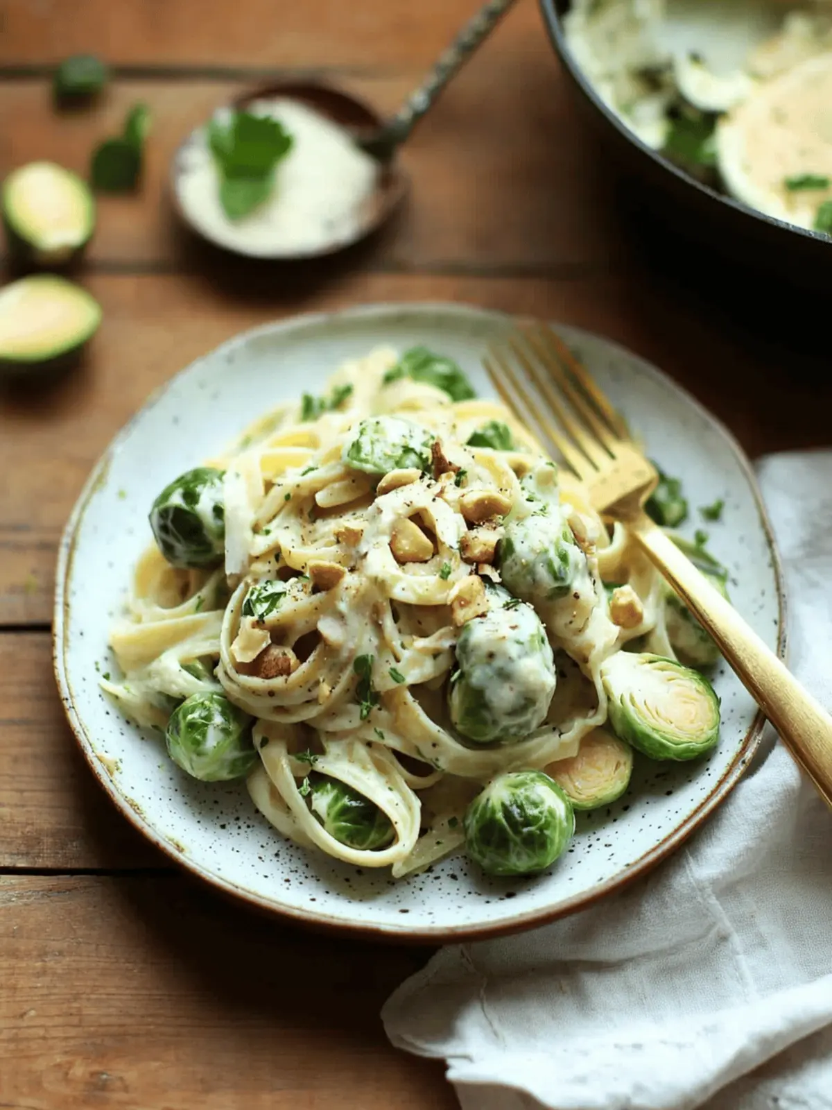 Garlic and White Wine Pasta with Brussels Sprouts Bliss 2 Garlic and White Wine Pasta with Brussels Sprouts
