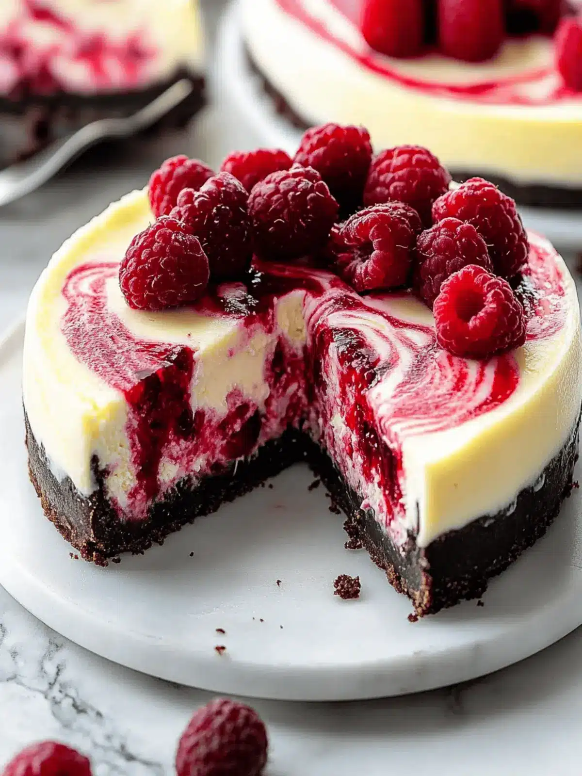 Decadent White Chocolate Raspberry Cheesecake Bliss 3 White Chocolate Raspberry Cheesecake