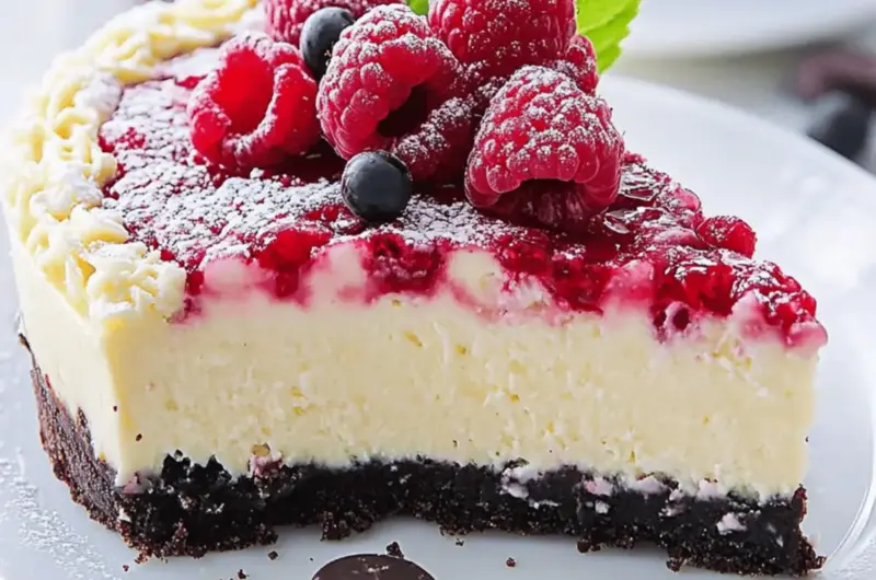 White Chocolate Raspberry Cheesecake