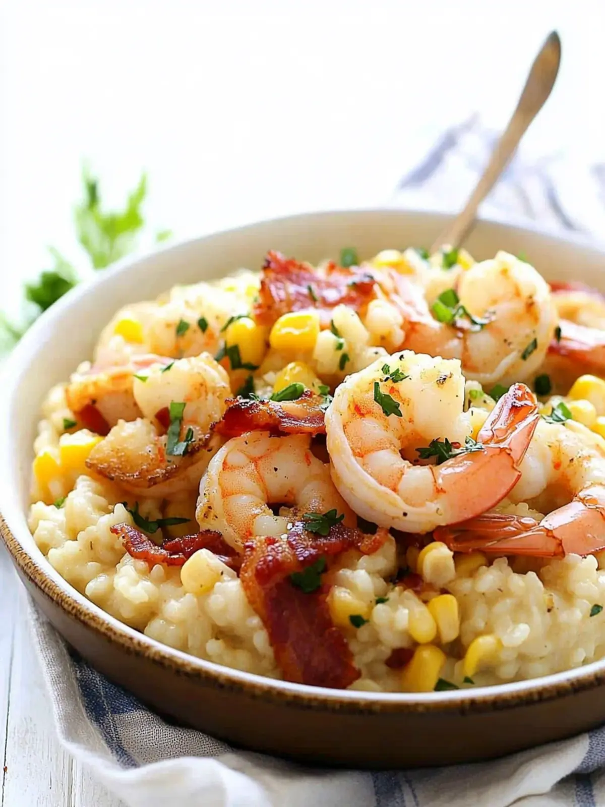 Creamy Shrimp and Corn Risotto with Bacon Bliss 5 Shrimp and Corn Risotto with Bacon