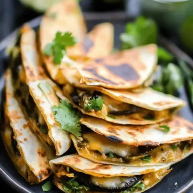 Irresistible Mini Party Poblano Quesadillas for Quick Fun 9 Mini Party Poblano Quesadillas