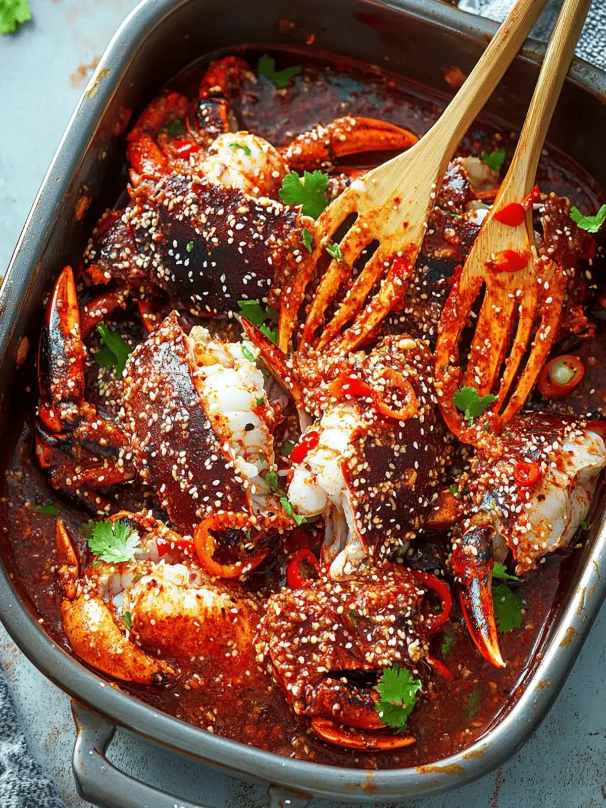 Spicy Raw Marinated Crab