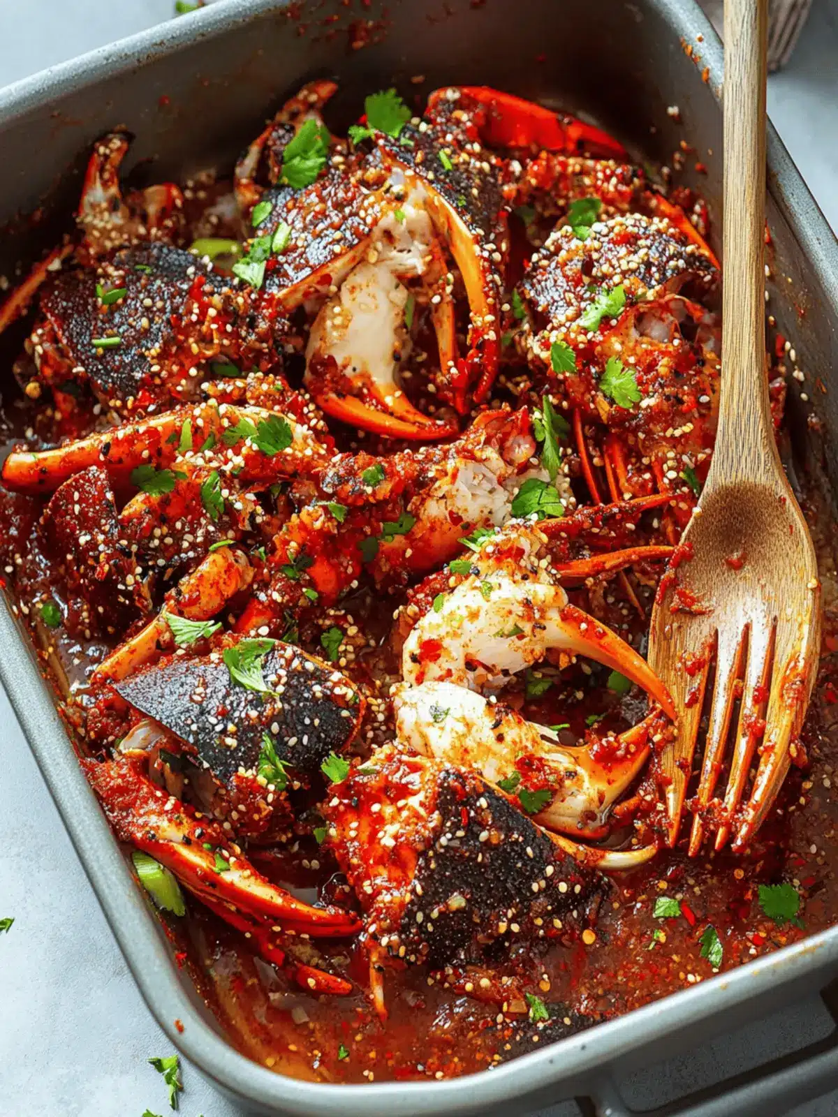 Spicy Raw Marinated Crab