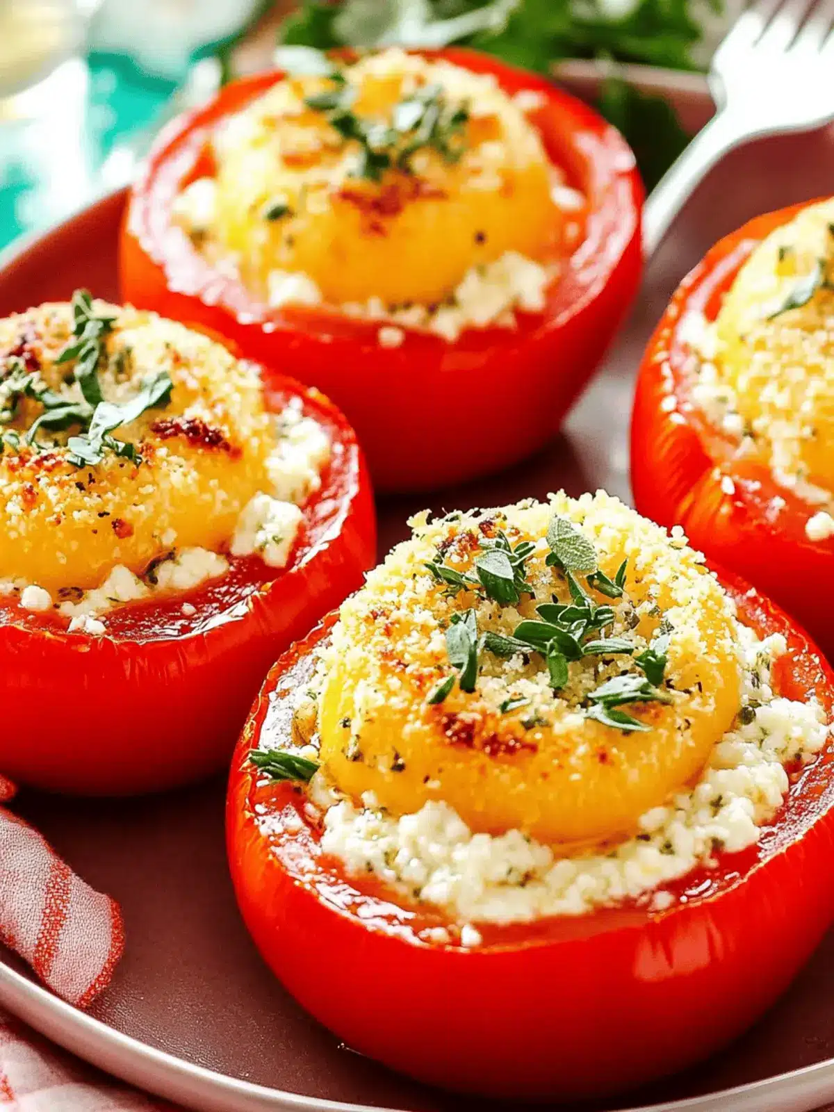 Stuffed Tomatoes With Herby Cottage Cheese