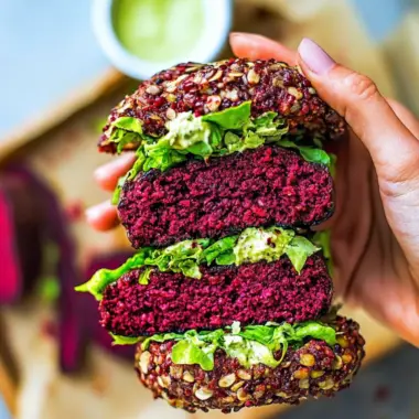 Plant-Based Bomb Beet Burgers