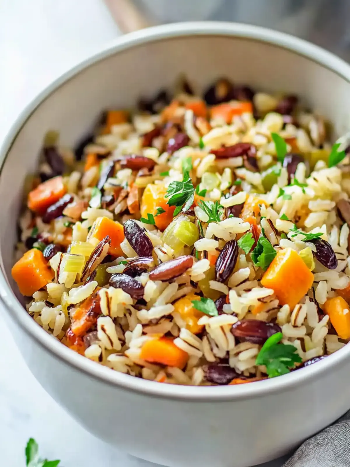 Savor this Wild Rice Pilaf with Sweet Potatoes and Cranberries 3 Wild Rice Pilaf