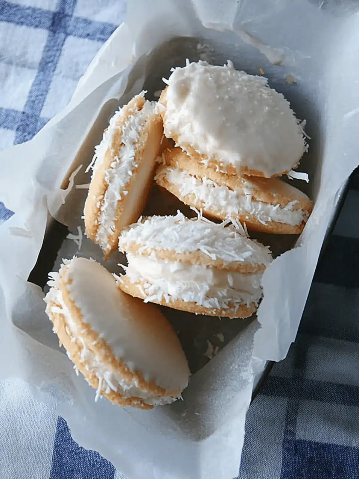 Coconut Shortbread Ice Cream Sandwiches