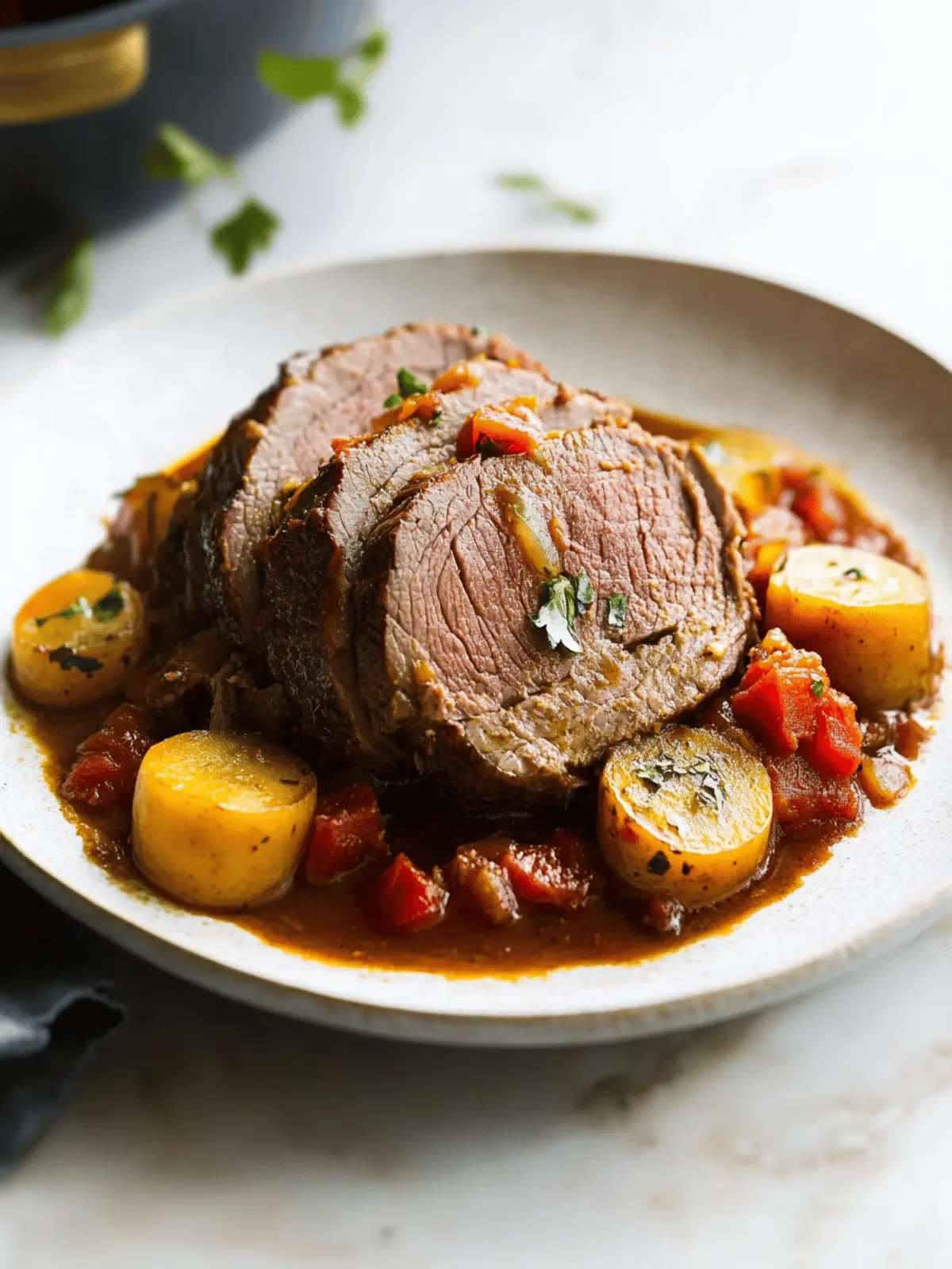 Cuban-Style Pot Roast with Zesty Garlic & Chorizo Bliss 2 Cuban-Style Pot Roast