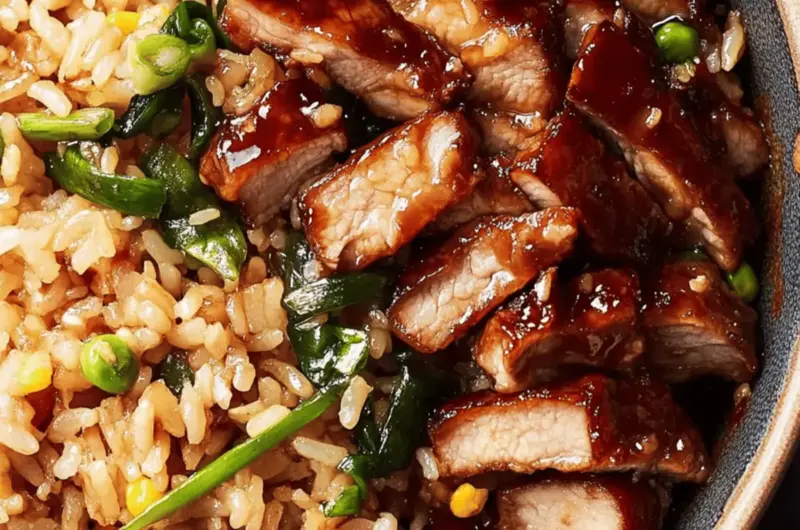 Sticky Char Siu Pork Fried Rice Bowl