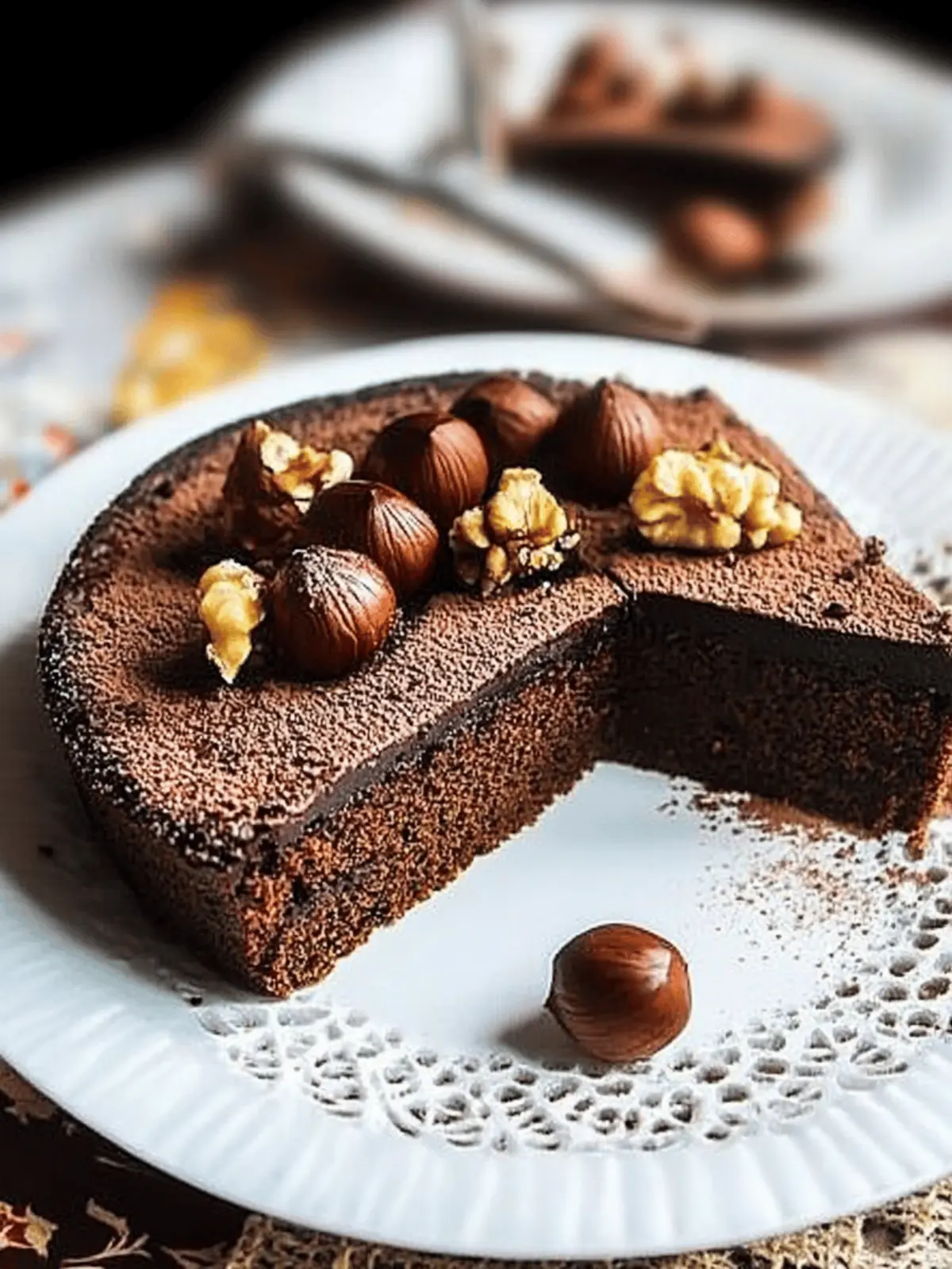 Vegan Hazelnut Flourless Chocolate Cake