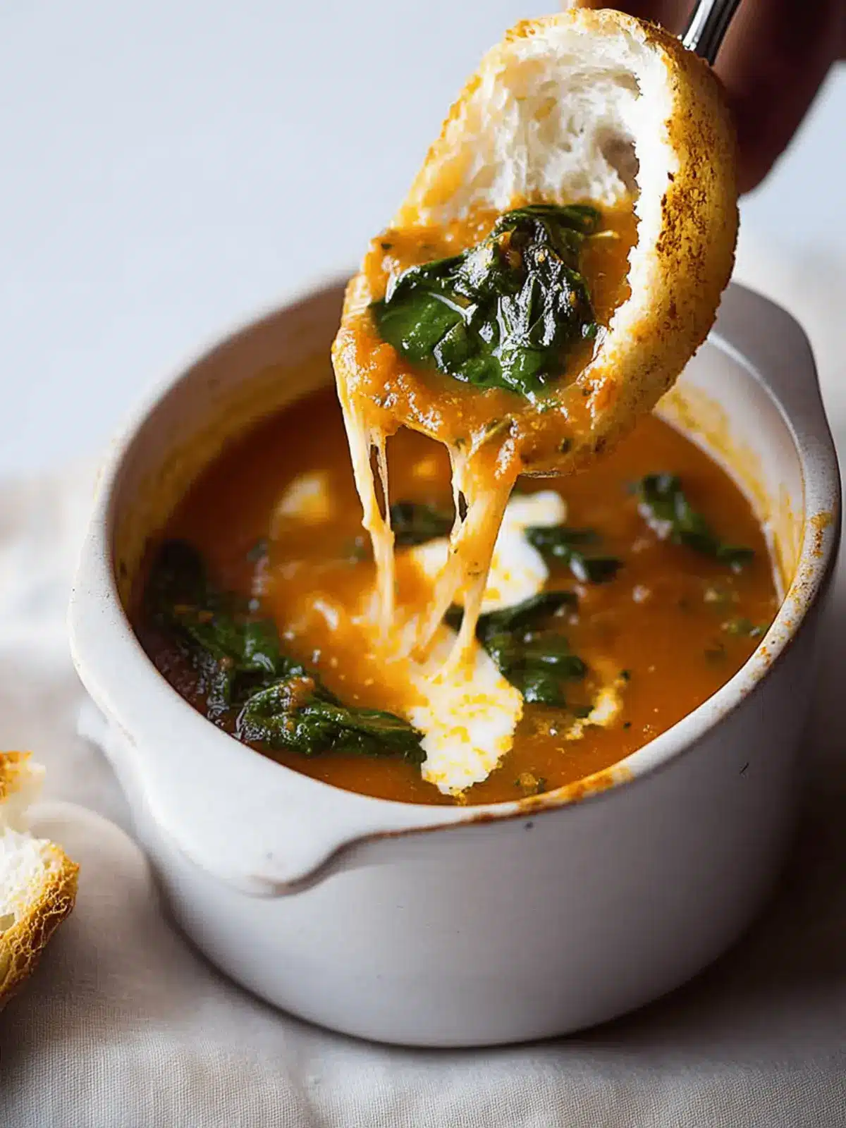 Caprese Tomato Spinach Soup