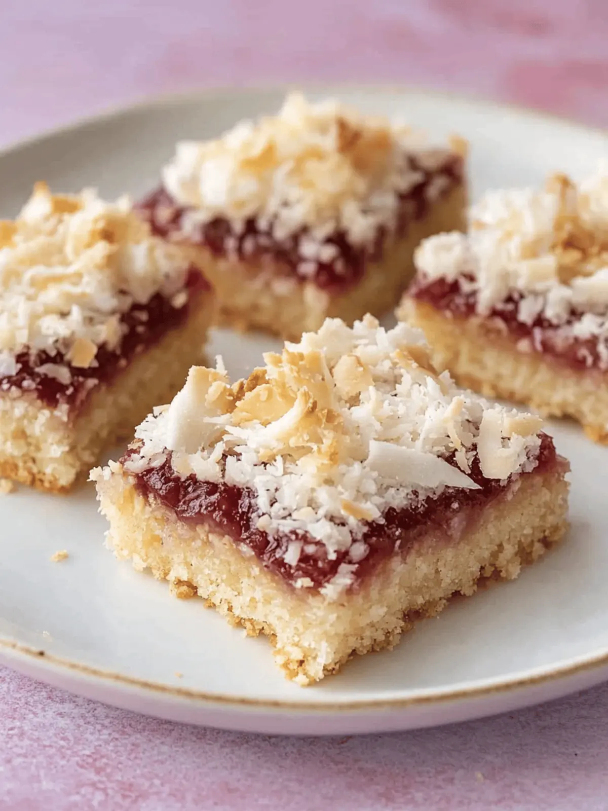 Coconut Jam Slice