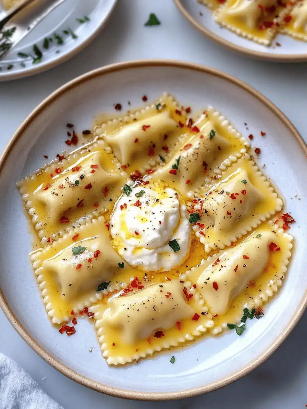 Roasted Garlic & Whipped Ricotta Agnolotti
