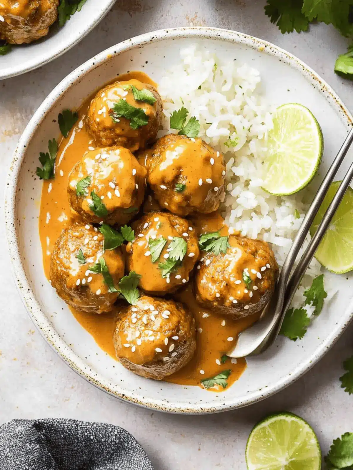 Asian Meatballs with Peanut Sauce