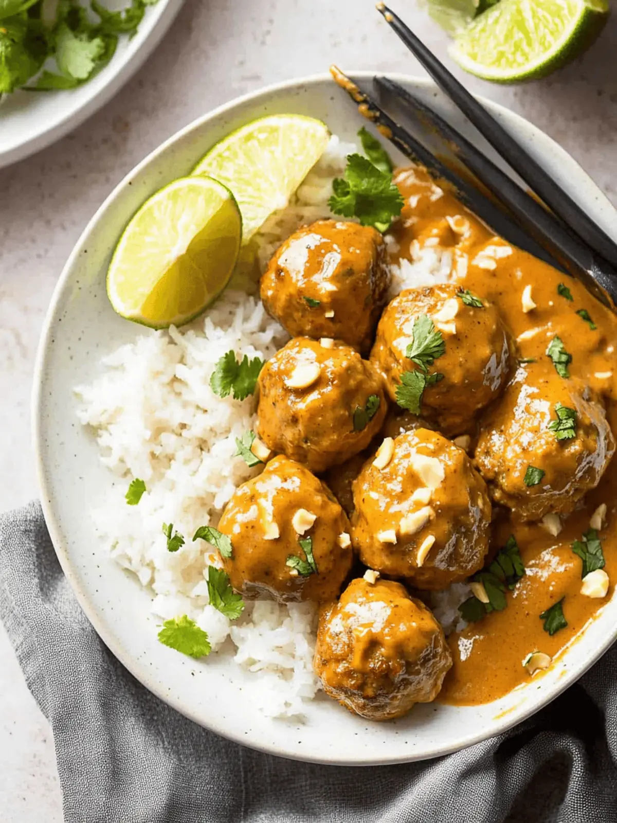 Asian Meatballs with Peanut Sauce