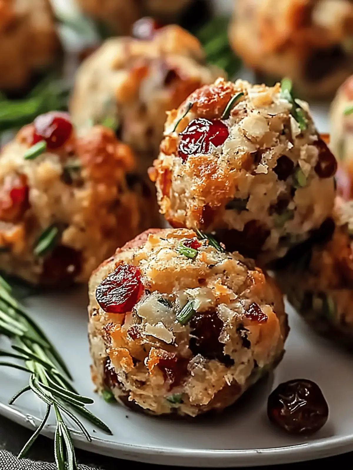 Cranberry & Turkey Stuffing Balls