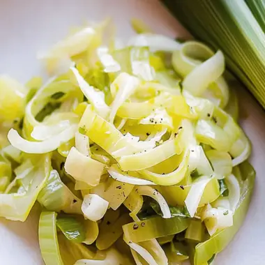 Easy Buttered Sautéed Leeks