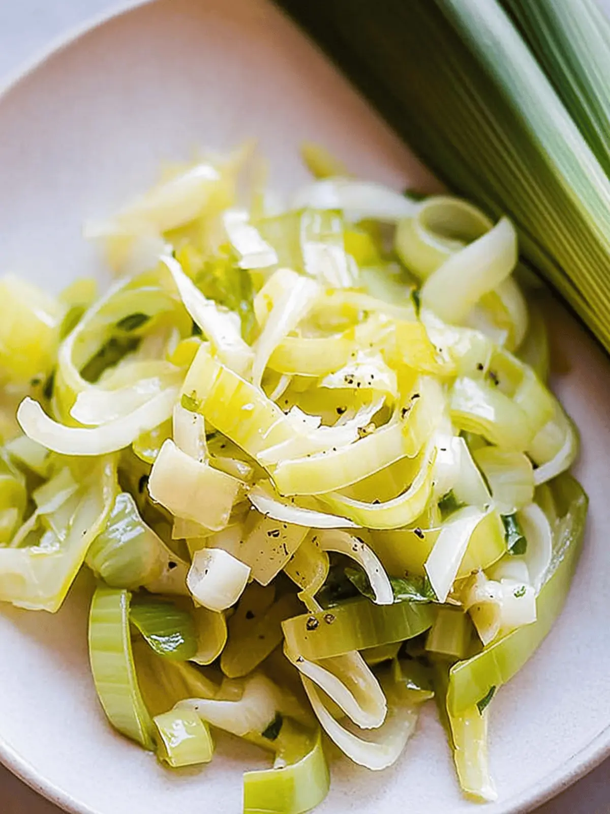 Easy Buttered Sautéed Leeks