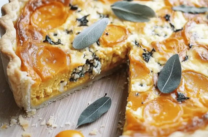 Pumpkin & Gorgonzola Quiche