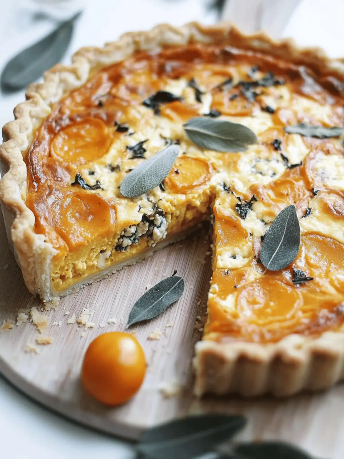Deliciously Creamy Pumpkin & Gorgonzola Quiche Recipe 5 Pumpkin & Gorgonzola Quiche