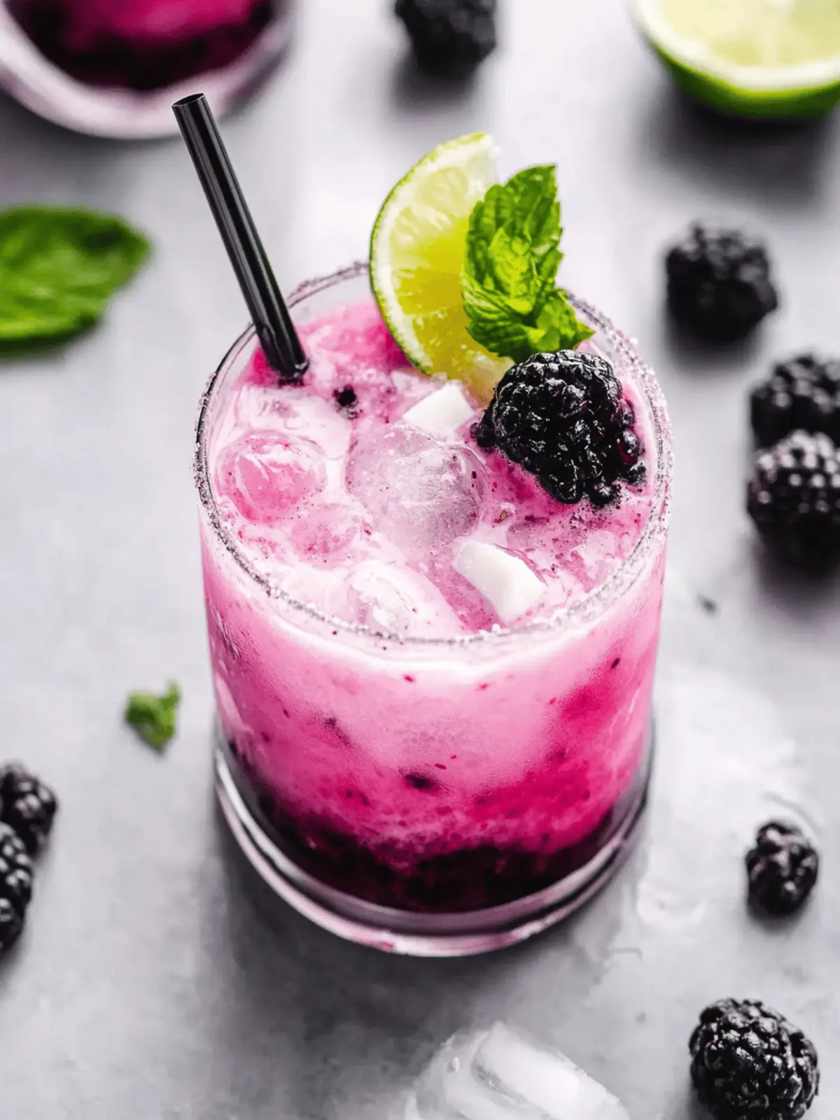 Creamy Blackberry Coconut Mojito